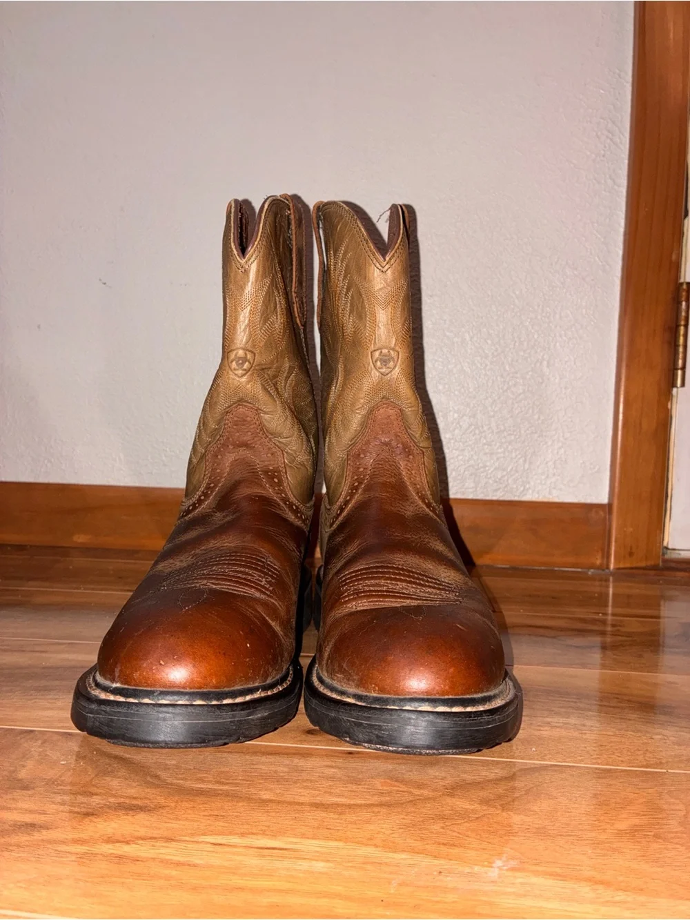 Ariat Men’s Sierra Sahara Pull-On Work Boots, round roper toe- size 10 D